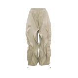 Plus Size Patchwork Solid Color Lantern Pants NY-3685