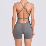 Sleeveless Backless Sport Romper GQSA-41720