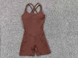 Sling Solid Color Sport Yoga Romper GQSA-71012