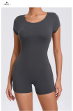 Short Sleeve Backless Fitness Sport Romper GQSA-52052