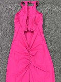 Solid Color Backless Sport Jumpsuit GQSA-YL096