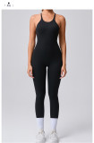 Sleeveless Solid Color Backless Sport Jumpsuit GQSA-95856