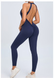 Solid Color Backless Sport Jumpsuit GQSA-YL096