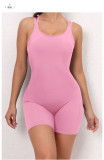 Sling Solid Color Sport Yoga Romper GQSA-71012