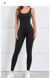 Backless Solid Color Sport Skinny Jumpsuit GQSA-7448
