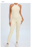 Solid Color Backless Sport Jumpsuit GQSA-YL096