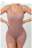 Solid Color Backless Yoga Sport Romper GQSA-71013