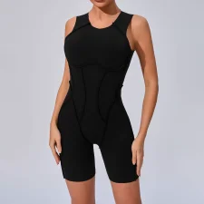 Sleeveless Patchwork Sport Fitness Romper GQSA-25100