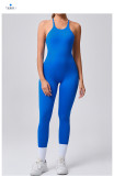 Sleeveless Solid Color Backless Sport Jumpsuit GQSA-95856