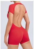 Short Sleeve Backless Fitness Sport Romper GQSA-52052