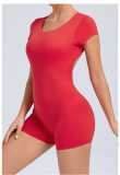 Short Sleeve Backless Fitness Sport Romper GQSA-52052