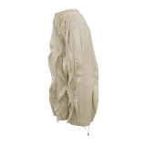 Plus Size Patchwork Solid Color Lantern Pants NY-3685