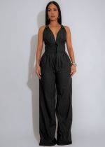 Solid Color Sling Sport Jumpsuit OSM-4486