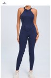 Solid Color Backless Sport Jumpsuit GQSA-YL096