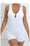 Sleeveless Solid Color Yoga Sport Romper GQSA-42016