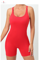 Sling Solid Color Sport Yoga Romper GQSA-71012