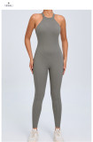 Solid Color Backless Sport Jumpsuit GQSA-YL096
