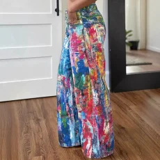 Print Casual Loose Straight Jeans GSMJ-8020