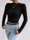 Solid Color O Neck Slim T Shirts GWTC-W0772