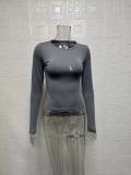 Long Sleeve Solid Color T Shirt GWTC-LZY013