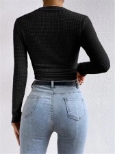 Solid Color O Neck Slim T Shirts GWTC-W0772