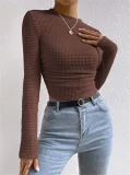 Solid Color O Neck Slim T Shirts GWTC-W0772