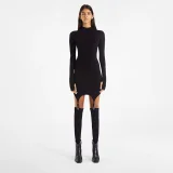 Long Sleeve Solid Color Mini Dress+Stockings 2 Piece Set GWTC-W0316