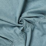 Solid Color Wrap Chest Denim Maxi Dress AIL-331