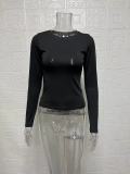 Long Sleeve Solid Color T Shirt GWTC-LZY013