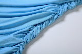 Solid Color Pleated Backless Maxi Dress GSLF-K25D77826