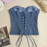 Lace Sexy Shapewear Wrap Chest Top GYHF-51462THD