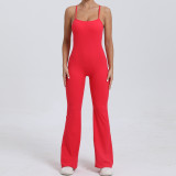 Solid Color Backless Sport Yoga Jumpsuit GQSA-44081