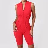 Sleeveless Solid Color Yoga Sport Romper GQSA-25700