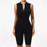 Sleeveless Solid Color Yoga Sport Romper GQSA-25700