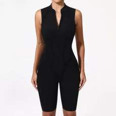 Sleeveless Solid Color Yoga Sport Romper GQSA-25700
