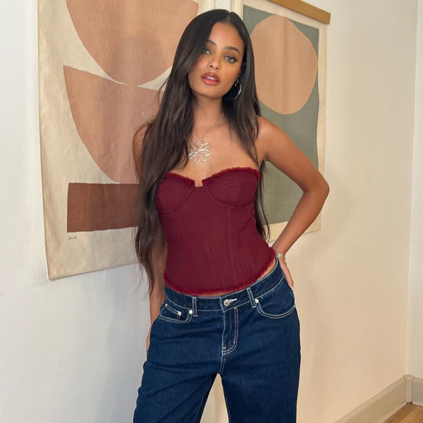 Lace Sexy Shapewear Wrap Chest Top GYHF-51462THD