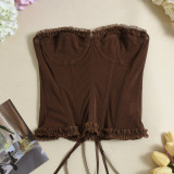 Lace Sexy Shapewear Wrap Chest Top GYHF-51462THD