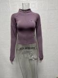 Tight Zipper Long Sleeve Tops GWTC-LZY015