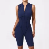 Sleeveless Solid Color Yoga Sport Romper GQSA-25700