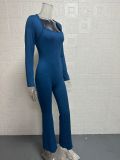 Long Sleeve Square Neck Slim Jumpsuit GWTC-LT5204