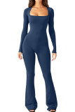 Long Sleeve Square Neck Slim Jumpsuit GWTC-LT5204