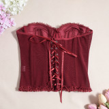 Lace Sexy Shapewear Wrap Chest Top GYHF-51462THD