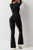 Long Sleeve Square Neck Slim Jumpsuit GWTC-LT5204