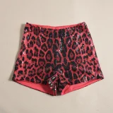 Sequin Leopard Print Shorts GYHF-51437PHD