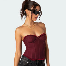 Lace Sexy Shapewear Wrap Chest Top GYHF-51462THD
