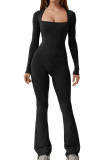 Long Sleeve Square Neck Slim Jumpsuit GWTC-LT5204