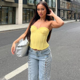 Lace Sexy Shapewear Wrap Chest Top GYHF-51462THD