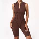 Sleeveless Solid Color Yoga Sport Romper GQSA-25700
