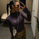 Tight Zipper Long Sleeve Tops GWTC-LZY015