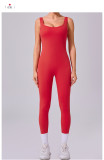 Sleeveless Solid Color Yoga Sport Jumpsuit GQSA-24606